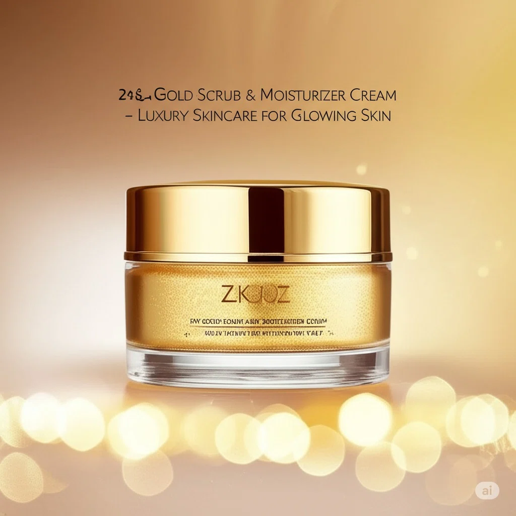 24K Gold Scrub and Moisturizer Cream – Luxury Skincare for Glowing Skin